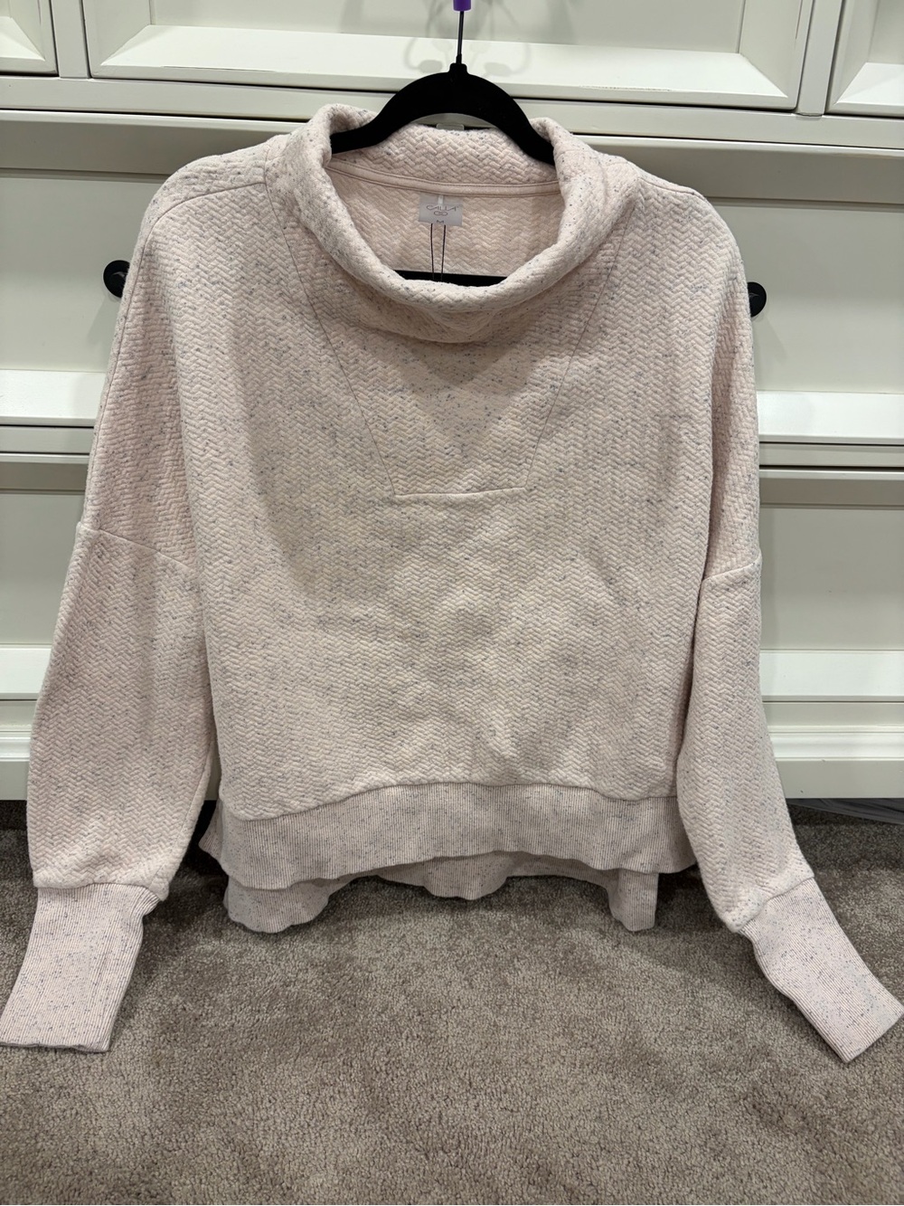 CALIA Cozy Cowl Neck Sweater - Cream - M